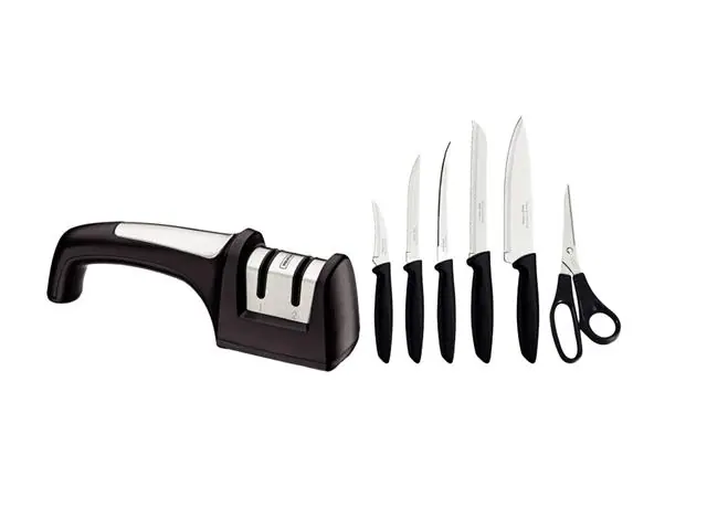 Combo Essencial Tramontina: Afiador Diamantado + Jogo de Facas Plenus