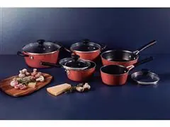 Combo Essencial Tramontina: Panelas Glenz Rosé + Copos Long Drink Clea - 3