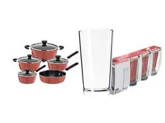 Combo Essencial Tramontina: Panelas Glenz Rosé + Copos Long Drink Clea - 0