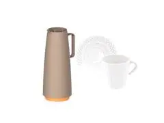 Combo Essencial Tramontina: Bule Térmico Exata + Jogo de Xícaras Ingri