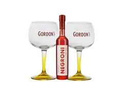 Combo Essencial Bacio di Latte: Negroni 500ml + Taças Gin Gordon’s Yel