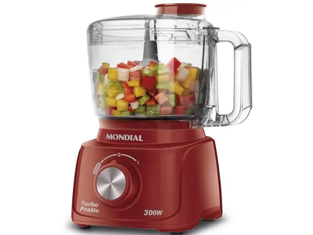 Mini Processador Mondial MP-16-R Turbo Pratic Vermelho 300W 220V