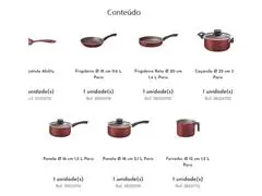 Jogo de Panelas Tramontina Paris Antiaderente Vermelho 7 Peças - 8