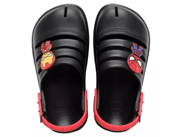 Sándalias Havaianas Kids Clog Marvel Novo Grafite Tam 25-26