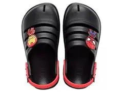 Sándalias Havaianas Kids Clog Marvel Novo Grafite Tam 29-30