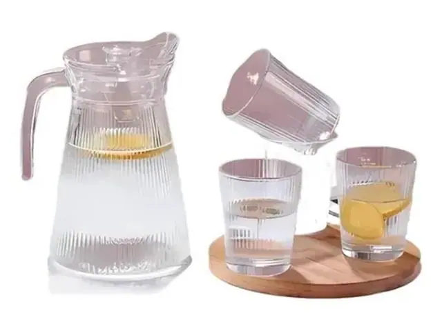 Conjunto de Jarra com Copos Mundiart em Vidro 5 Peças 1,62L / 270ml