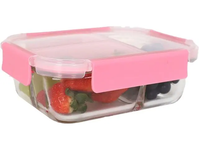 Pote Hermético Mundiart em Vidro com 3 Divisórias 1,04L