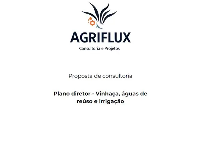 Plano diretor - Vinhaça, águas de reúso e irrigação