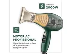 Secador de Cabelo By Juliette Mondial Verde Oliva 2000W 110V - 3