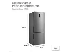 Refrigerador Inverse Midea de 2 Portas Frost Free com 416L Inox Bivolt - 1