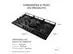 Cooktop a Gás Midea Volcano em Vidro com 05 Bocas Preto - 1
