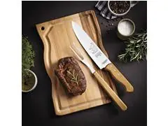 Kit Churrasco Tramontina Aço Inox Cabo Madeira 3pçs - 4