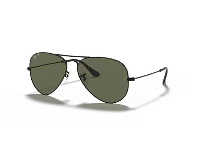 Óculos de sol Ray-Ban METAL PILOT BLACK G-15 GREEN - AVIATOR