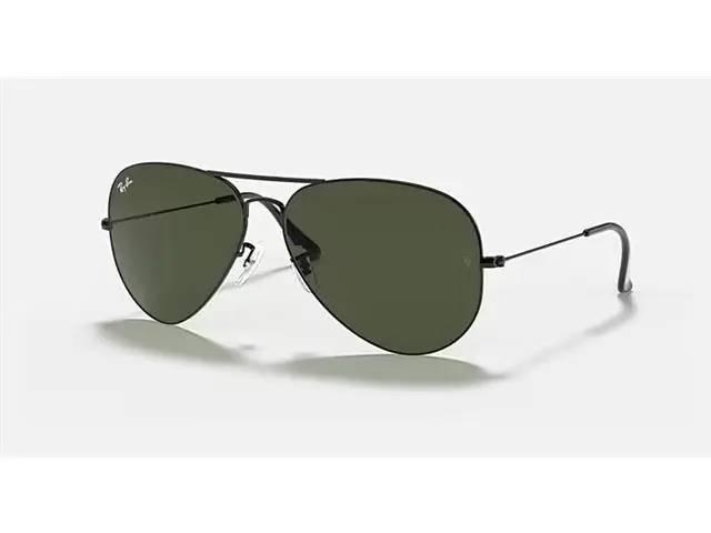 Óculos de sol Ray-Ban AVIATOR LARGE METAL II PRETO G-15 VERDE