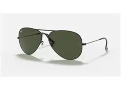 Óculos de sol Ray-Ban AVIATOR LARGE METAL II PRETO G-15 VERDE