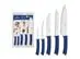Jogo Facas Tramontina Felice Inox Azul 5 Peças - 0