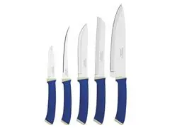 Jogo Facas Tramontina Felice Inox Azul 5 Peças - 7