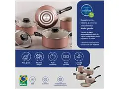 Jogo Panelas Tramontina Linz Antiaderente Mocaccino 5 Peças - 7