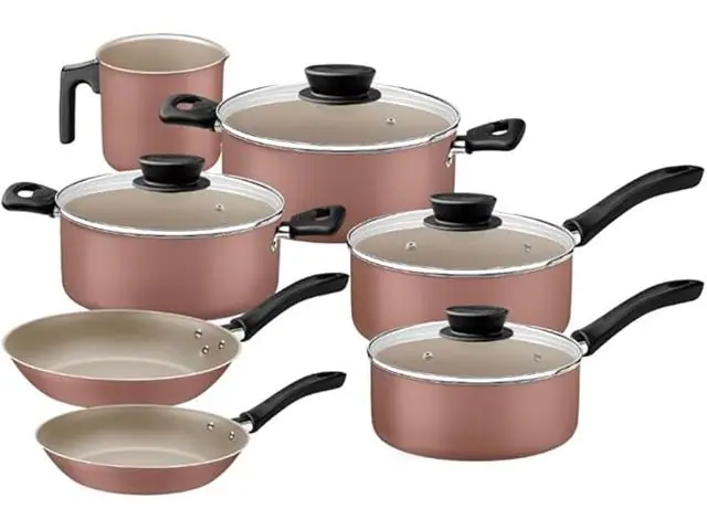 Jogo Panelas Tramontina Linz Antiaderente Mocaccino 7 Peças