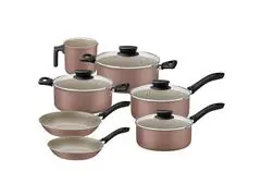 Jogo Panelas Tramontina Linz Antiaderente Mocaccino 7 Peças - 1