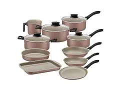 Jogo Panelas Tramontina Linz Antiaderente Mocaccino 10 Peças