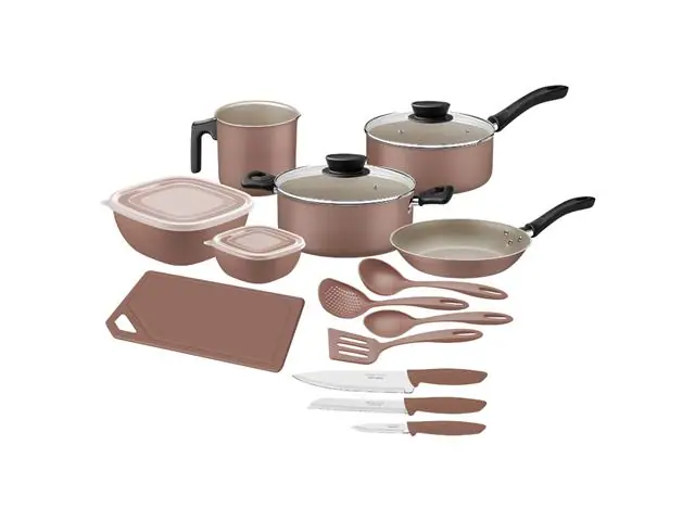 Kit Cozinha Tramontina Antiaderente Mocaccino 14 Peças