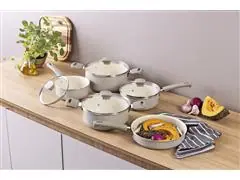 Jogo Panelas Tramontina Veronese Cerâmica Bege 5 Peças - 7