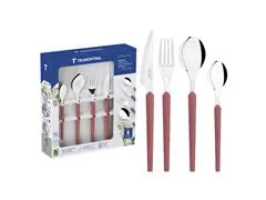 Faqueiro Tramontina Obelline Inox Vinho Rubi 24 Peças