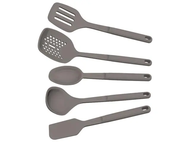 Jogo Utensílios Tramontina Softta Silicone Cinza 5 Peças