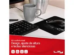 KIT TECLADO E MOUSE COM FIO LITY ABNT2 PLUG&PLAY 107 TECLAS  PRETO - 5
