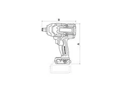 Chave Impacto 20V 850Nm Kit 2Bat 4Ah + Maleta - 1