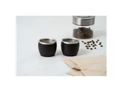 Xícaras Café Tramontina Empilháveis Inox ABS Preto 2p 80ml - 2