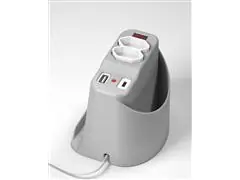 Totem de Tomadas de Mesa - Ice Silver