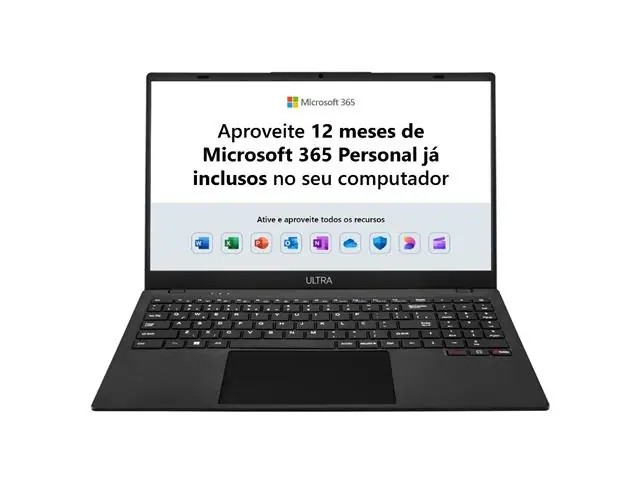 Notebook Ultra 15.6" Celeron 4GB 128GB W11 Cinza Escovado