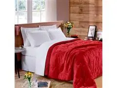 Edredom Buettner King Plush Flannel Dupla Face 260mx280m Vermelho - 2