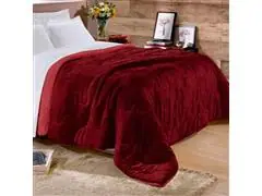 Edredom Buettner Solteiro Plush Flannel Dupla Face 160mx240m Vermelho - 3