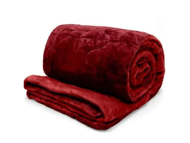 Edredom Buettner Solteiro Plush Flannel Dupla Face 160mx240m Vermelho