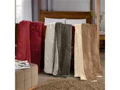 Edredom King Plush Flannel Chocolate Escuro/Claro 1pc
