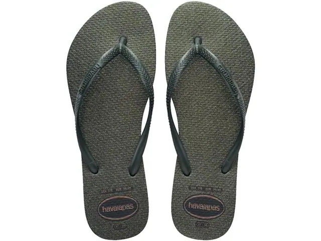 Chinelo Havaianas Slim Gloss Verde Olive Tam 39-40