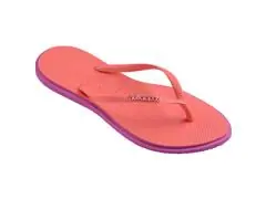 Chinelo Havaianas Slim Point Rosa Gum/Coral Tropical Tam 33-34 - 1