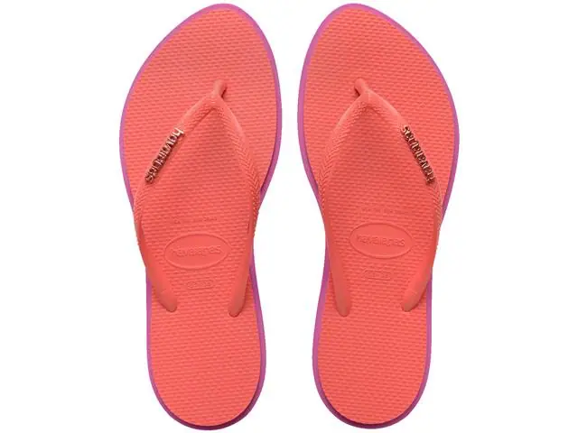 Chinelo Havaianas Slim Point Rosa Gum/Coral Tropical Tam 35-36