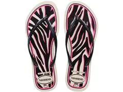 Chinelo Havaianas Slim Animals Bege Palha/Cinza Dark Metalico Tam 37-3