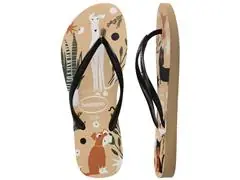 Chinelo Havaianas Slim Pets Dourado/Preto Tam 35-36 - 4