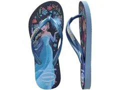 Chinelo Havaianas Kids Slim Princess Azul/Azul Lavanda Tam 23-24 - 4
