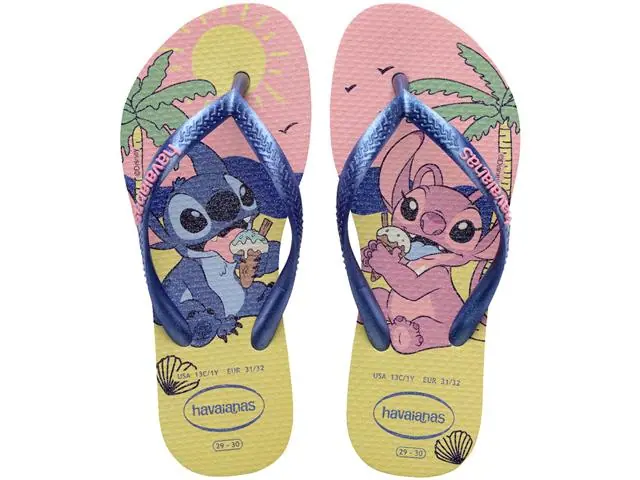 Chinelo Havaianas Kids Slim Disney Fc Buttercream Tam 31-32