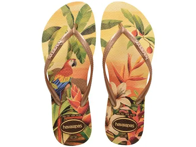 Chinelo Havaianas Slim Tropical Amarelo Caja Tam 39-40