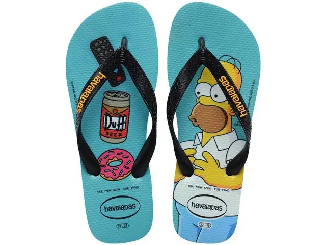 Chinelo Havaianas Simpsons Azul Tradi/Preto