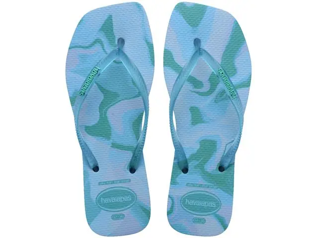 Chinelo Havaianas Square Jelly Fc Azul Lavanda