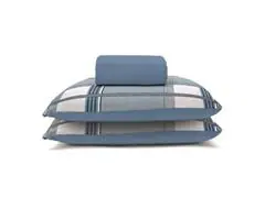 Jogo Cama Casal Basic Rolinho Est.Oliver Azul 3pc - 3