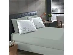 Jogo Cama Casal Basic Rolinho Est.Dominique Verde 3pc - 1
